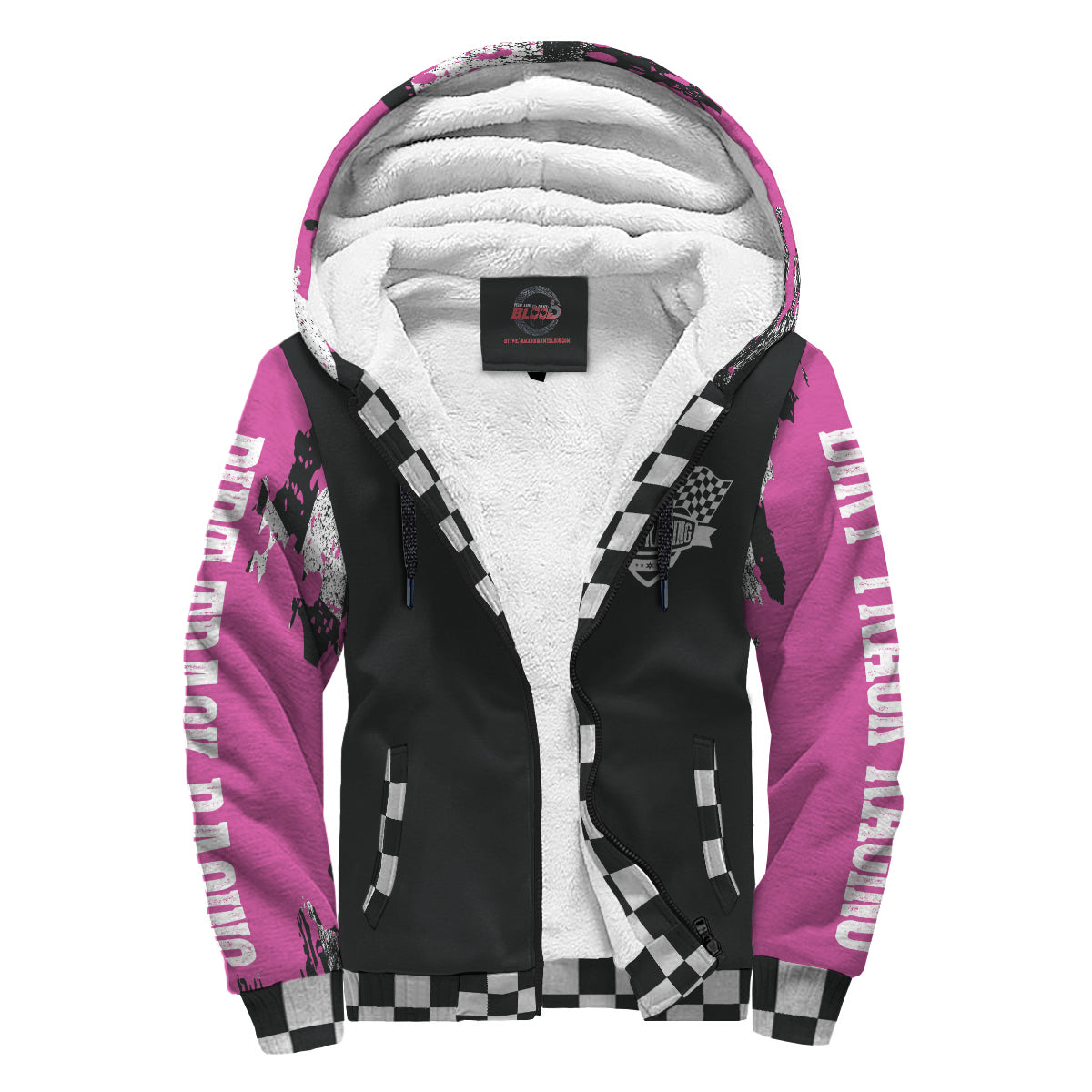 Custom Dirt Racing Sherpa Jacket Pink
