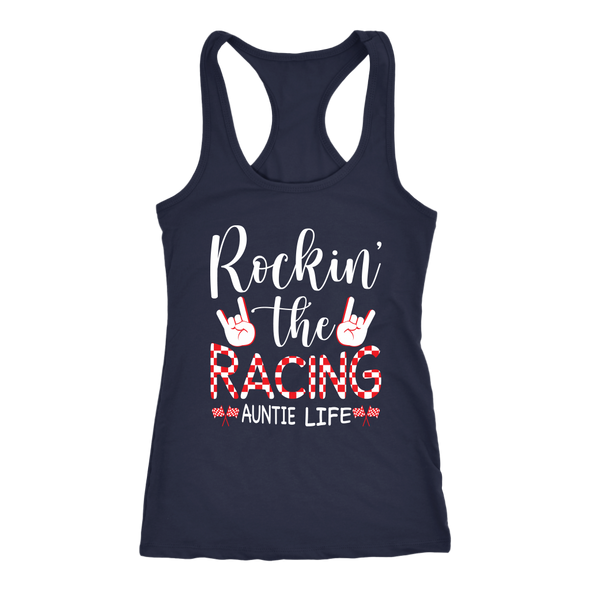 Rockin' The Racing Auntie Life Tanks/Hoodies!