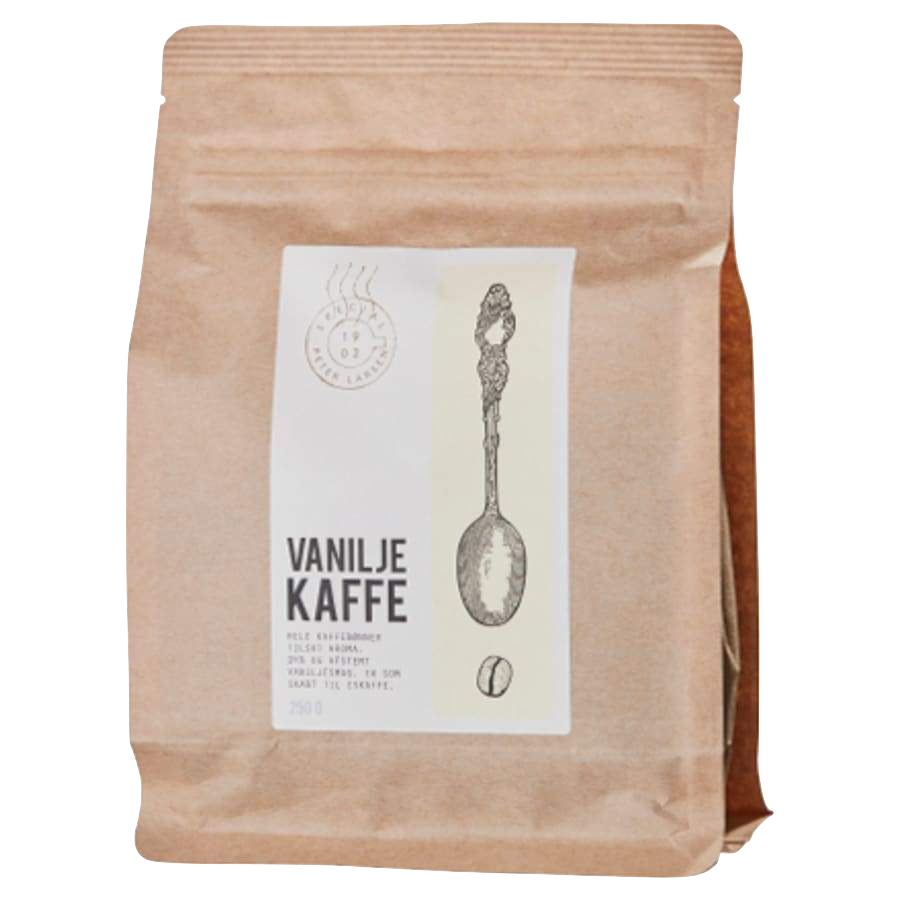 Se VANILJE AROMAKAFFE 250G hos Peterlarsenkaffeshop