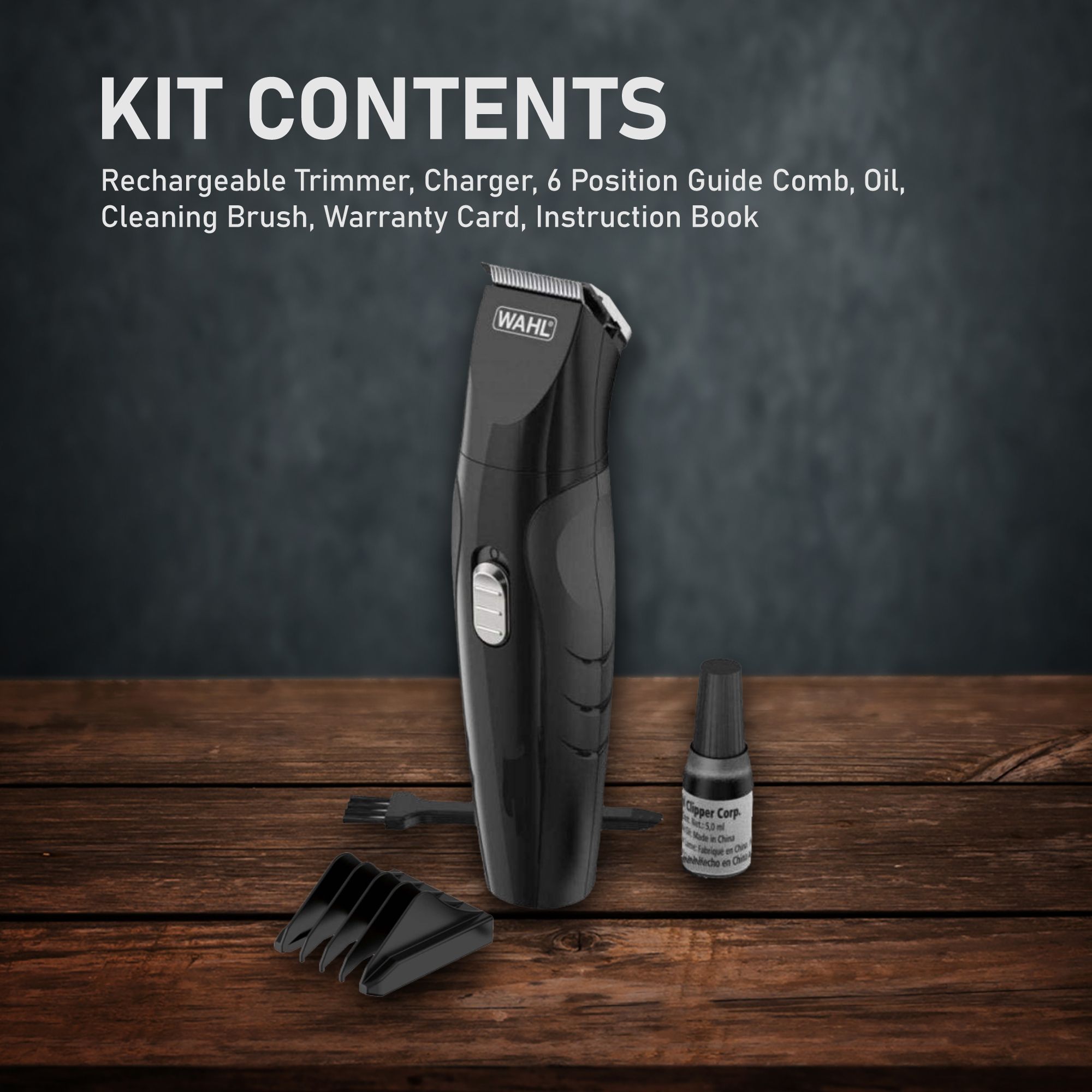 Wahl Groomsman Rechargeable Cordless Trimmer Black 9685-024 – Beautiful