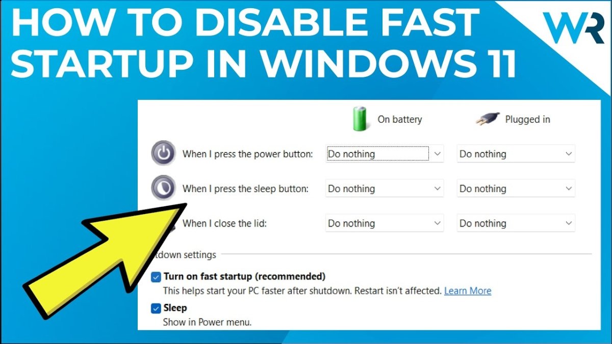 How to Disable Fast Startup Windows 11