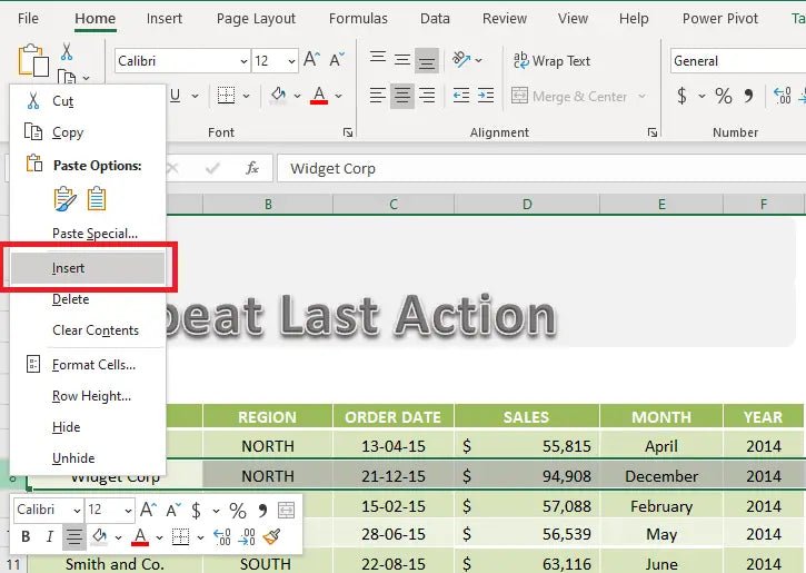 How To Repeat Action In Excel