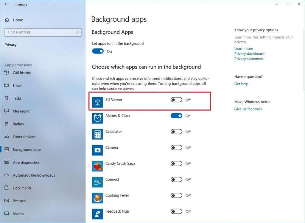 Is it OK to turn off all background apps Windows 10?