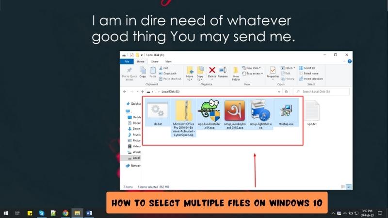 How to Select Multiple Files on Windows 10