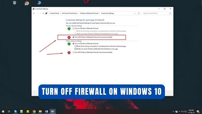 How to Turn Off Firewall on Windows 10