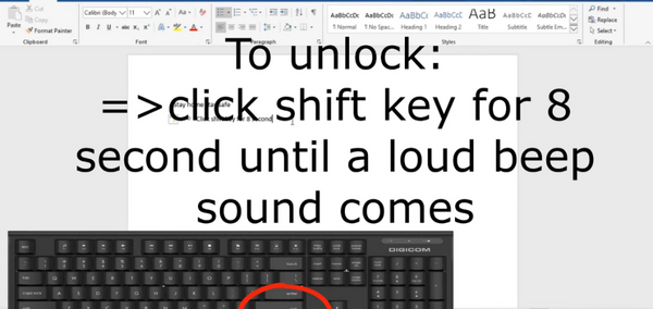 How to Unlock Keyboard Windows 10