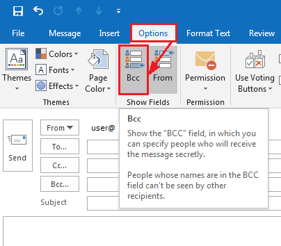 How to Blind Carbon Copy in Outlook?