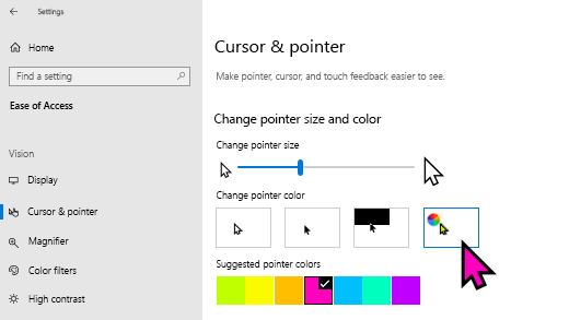 Install, change and customize Mouse Pointers & Cursors in Windows