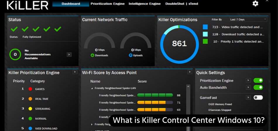 What is Killer Control Center Windows 10