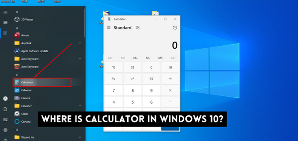 Where is Calculator in Windows 10?