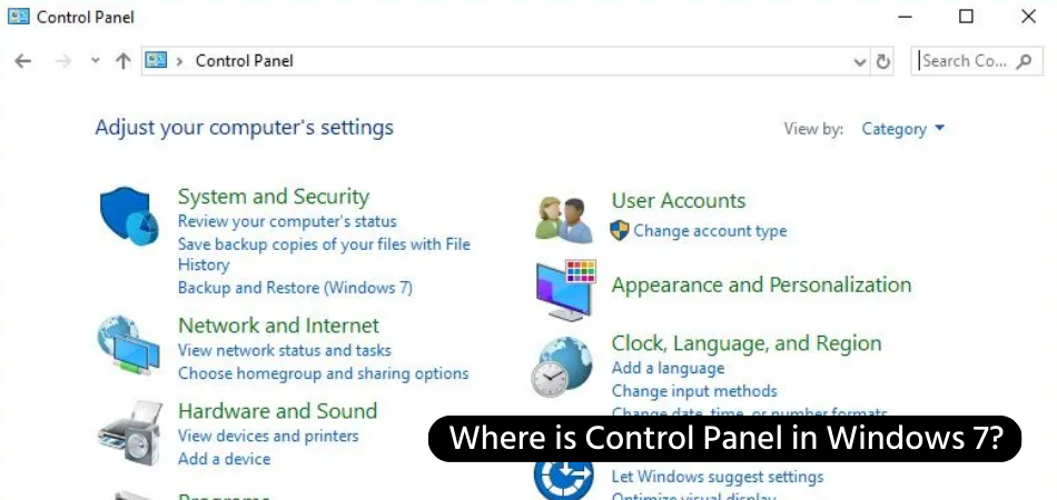 Where is Control Panel in Windows 7?