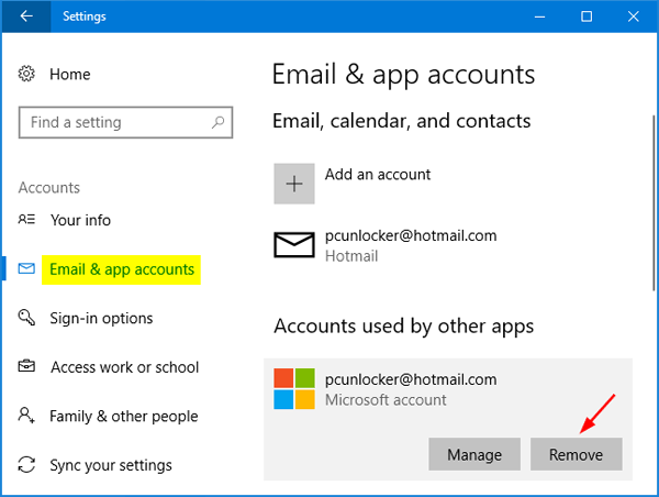 Remove Work or School account option when signing into Microsoft