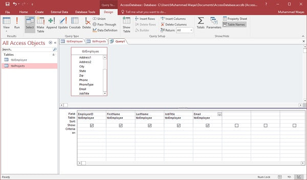 What is Query in Microsoft Access?