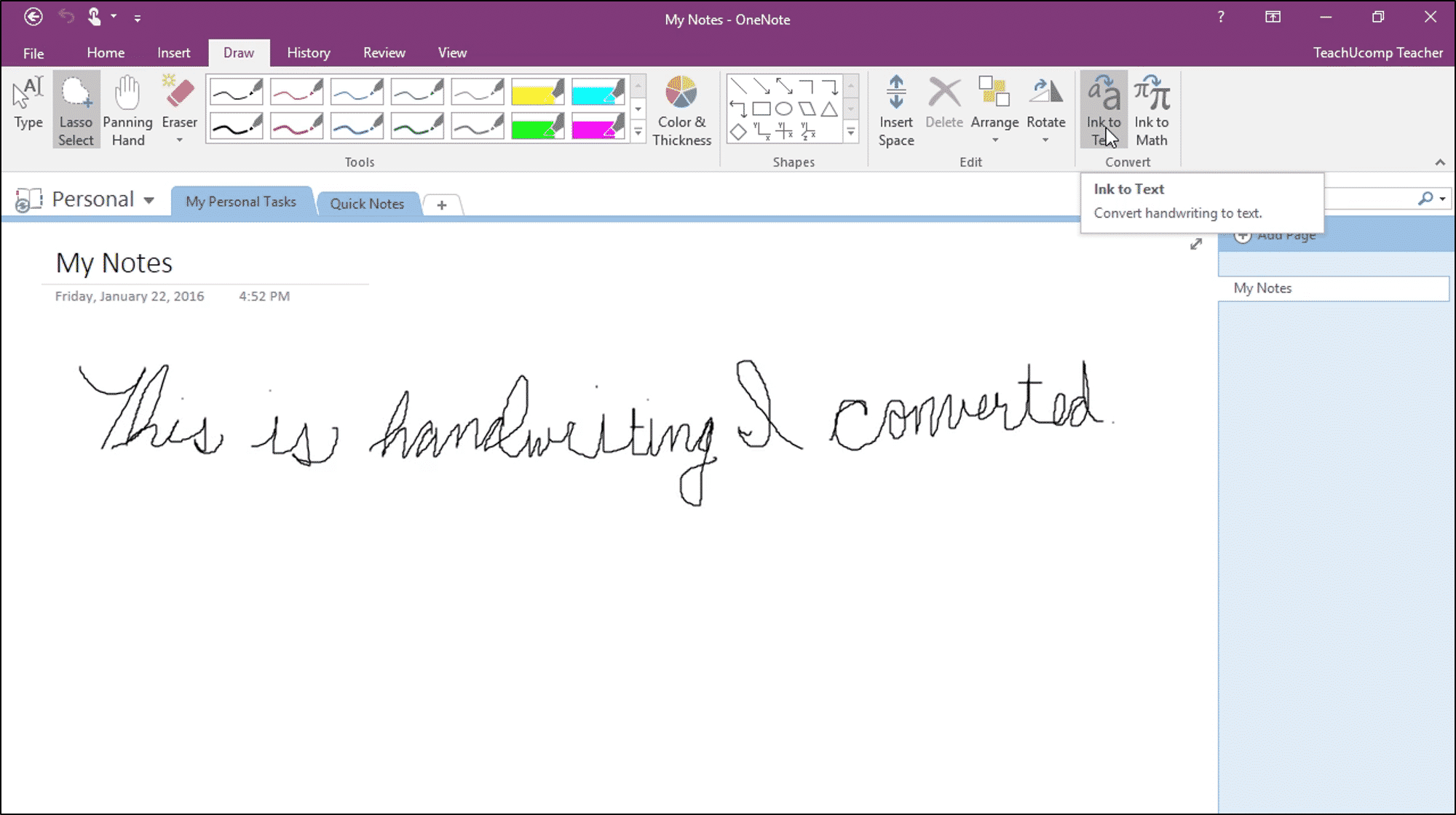 Can You Convert Handwriting to Text in Onenote on Ipad?