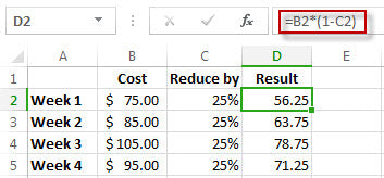 How to Multiply by Percentage in Excel?