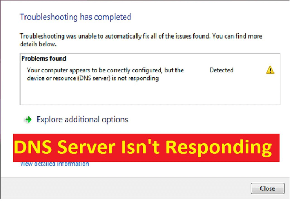 How to Fix Dns Server Not Responding Windows 8?
