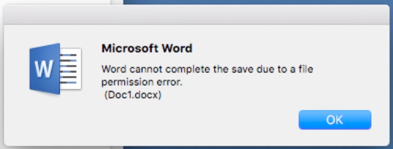 Microsoft Word File Permission Error?