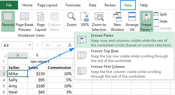 How to Freeze Both Row and Column in Excel?