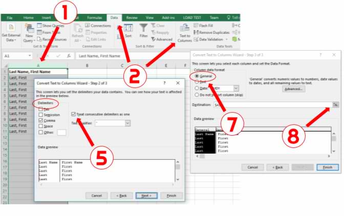 How to Split Data in Excel?