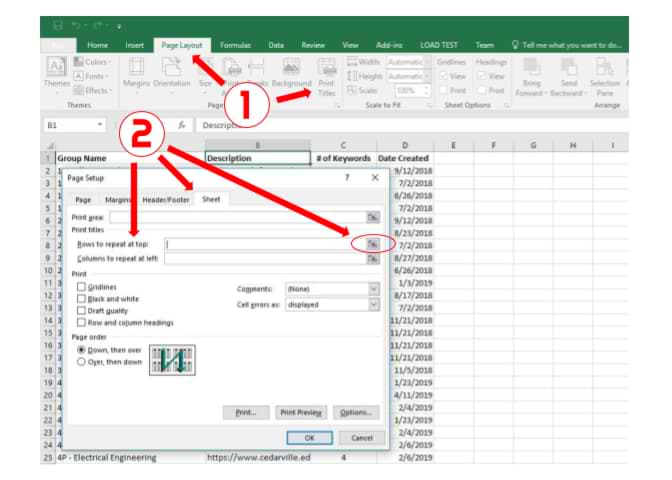 How to Repeat Rows at Top in Excel?