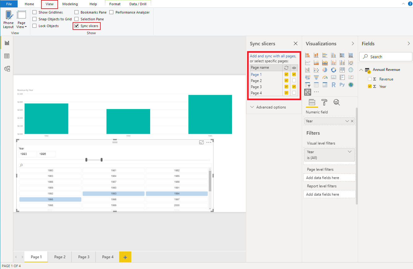 How to Sync Slicers in Power Bi?