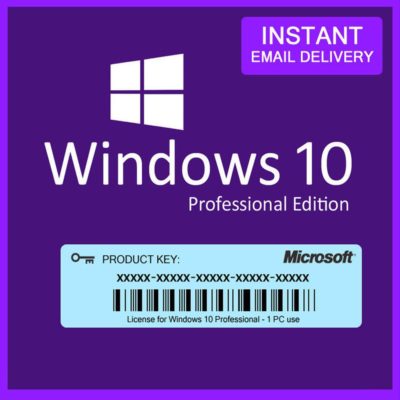 Windows 10 PRO Professional License - RETAIL DIGITAL Instant product key, keysdirect.us