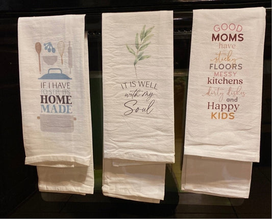 SN 100% Cotton Natural Kitchen Towels Assorted (Gina B's) – All