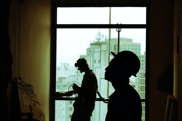 inspector looking at building