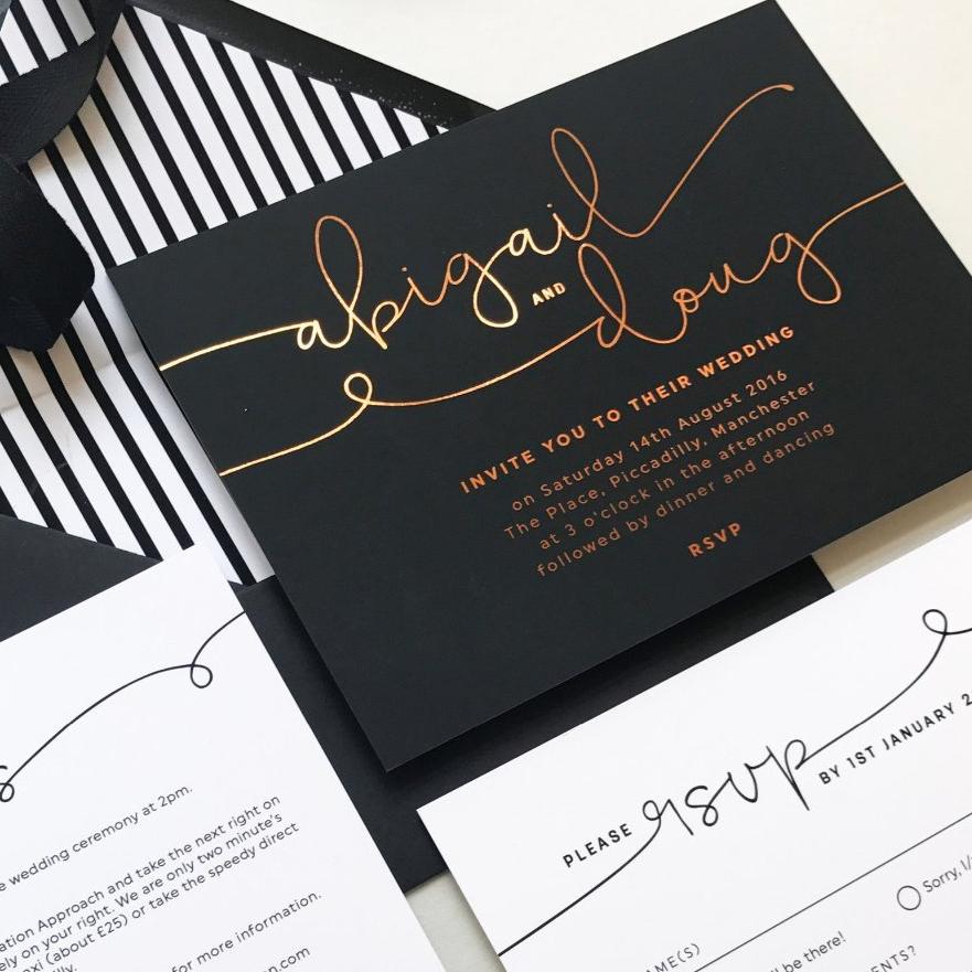 Foil printed Kate Wedding Invitations – Project Pretty