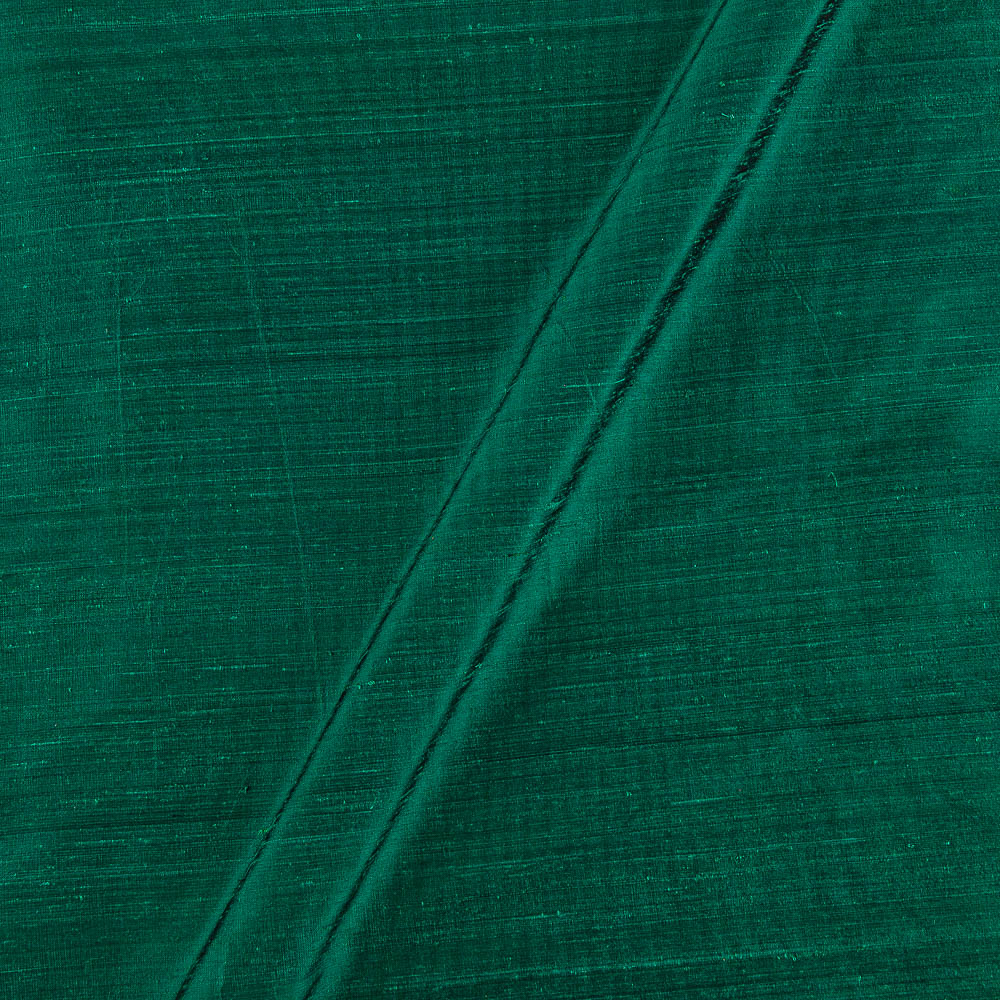 Buy 95gm Pure Handloom Raw Silk Peacock Green Colour Fabric Online 1071BB -  SourceItRight
