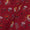 Organza Maroon Colour 43 Inches Width Digital Floral Butta Print Poly Fabric