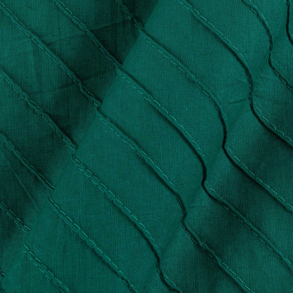 Buy Cotton Peacock Green Colour Pin Tucks Fabric 4156AS online -  SourceItRight