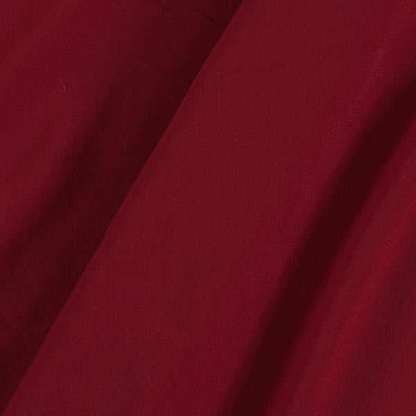 Flowy (Crepe Type) Heavy Quality Dyed Polyester Maroon Colour Fabric ...
