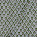 Cotton Aqua Colour Floral Print Fabric 9777J
