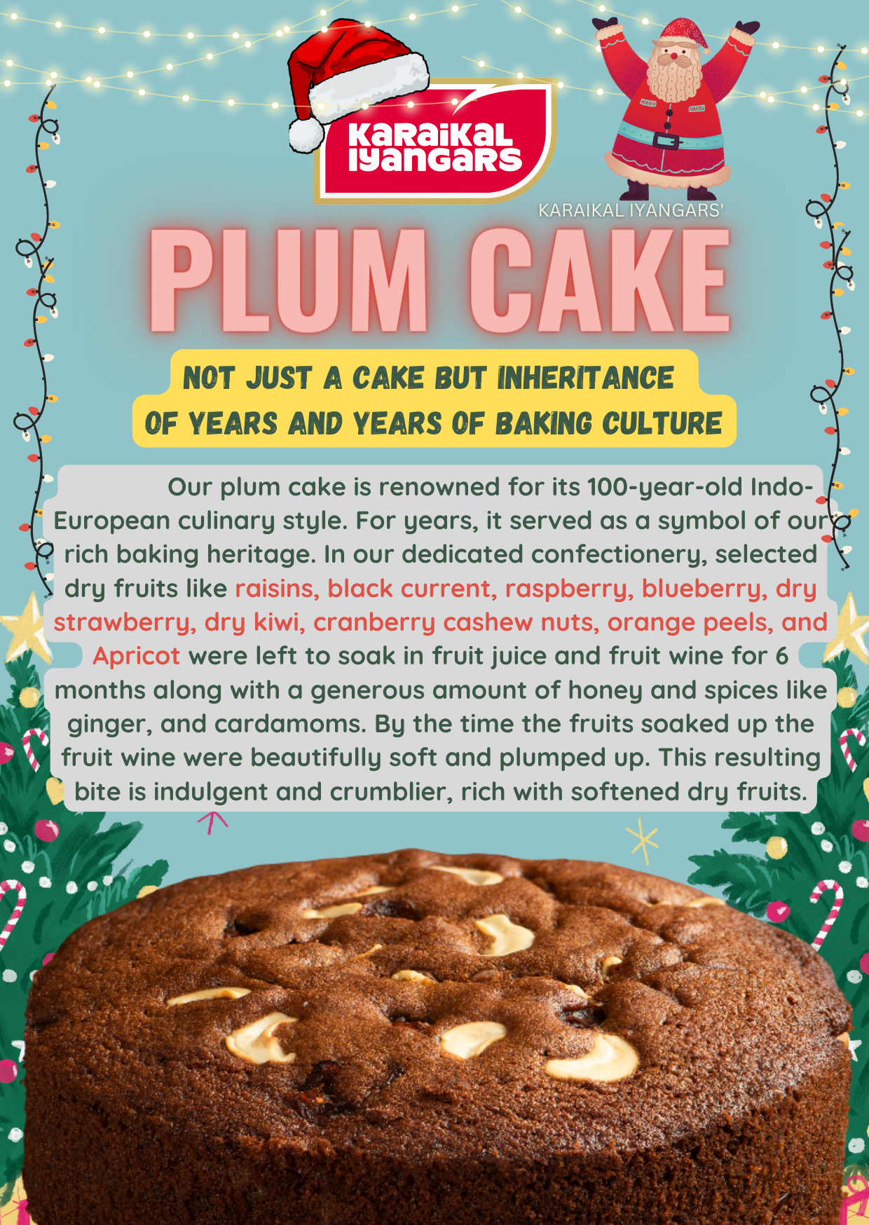 Plum Christmas Cake Recipe | PDF | Caramel | Cakes