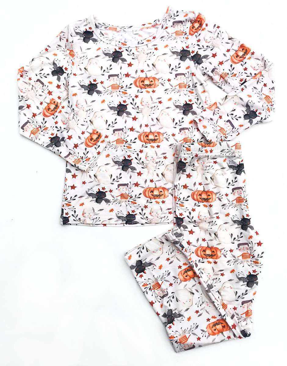 FINAL SALE* Spooky Cute Halloween Beige Bamboo Baby Pajama