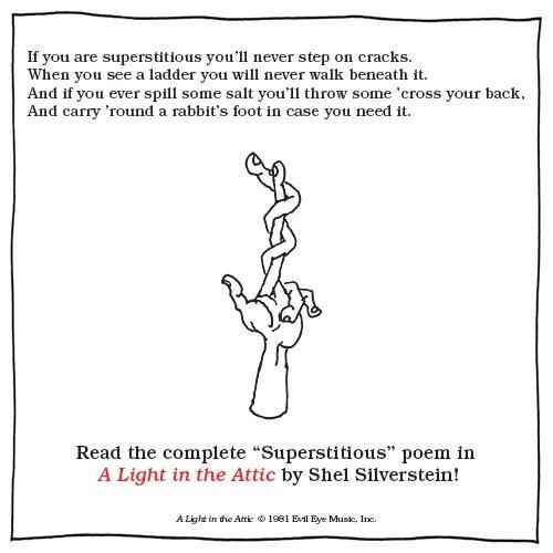 Superstitious poem by Shel Silverstein