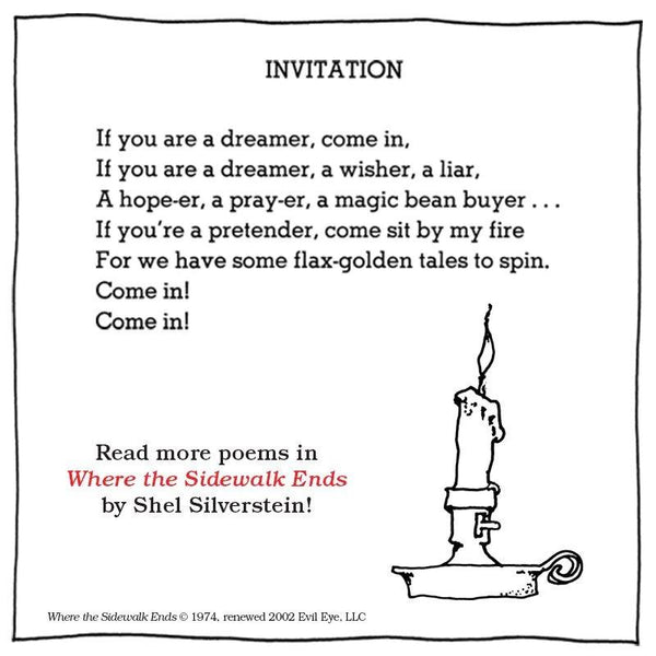 Invitation Poem by Shel Silverstein