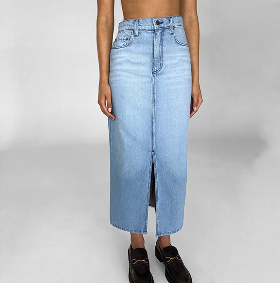 Denim Maxi Skirt Edit