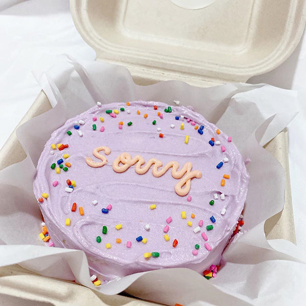 Cute 'Sorry' Bento Cake w/ Rainbow Sprinkles – Douart-bakery