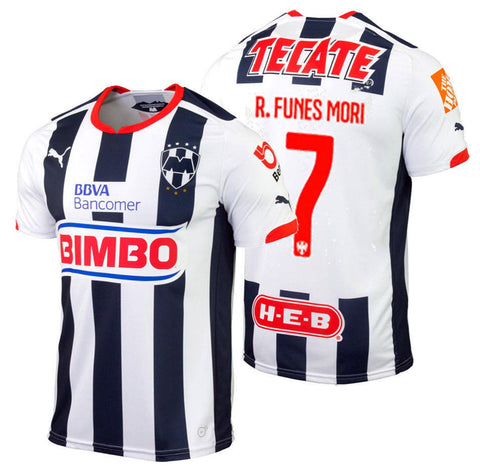 Puma R Funes Mori Monterrey Rayados Home Jersey 2014 15 Realfootballusa Net