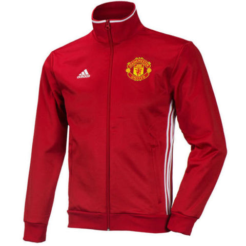 adidas mens climacool manchester united 3 stripes replica track jacket