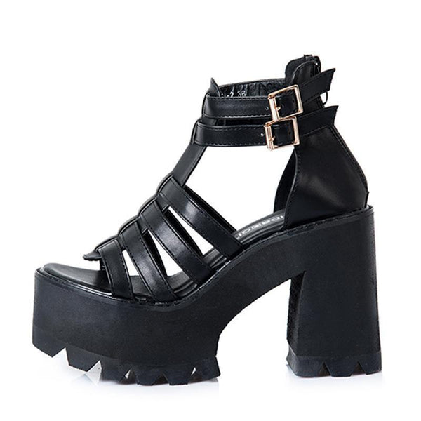 Gothic Platform Sandals Punk Shoes – Real Darkness