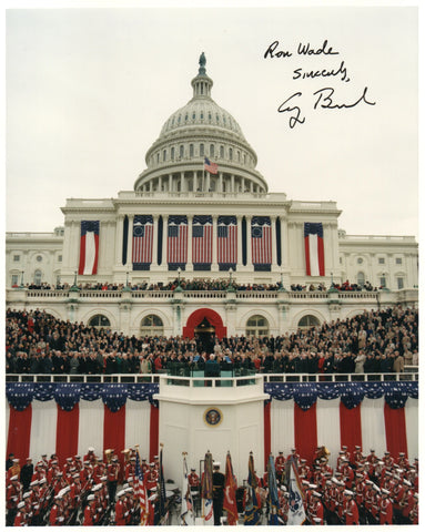 George H. W. Bush Signed and Inscribed 1989 Inaugural Photograph