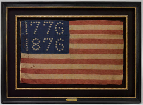 Centennial Celebration "1776-1876" American Flag Banner