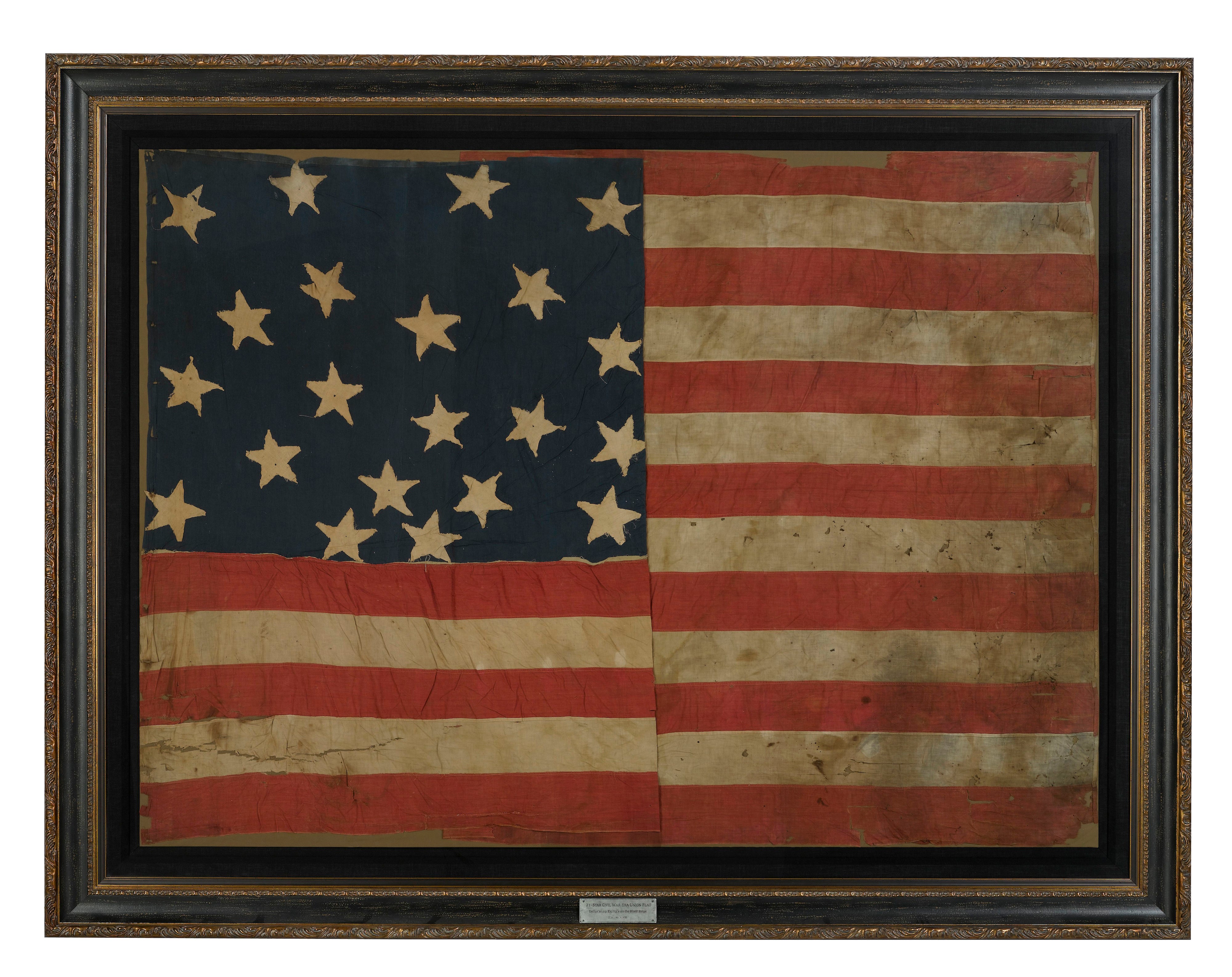 21-Star Exclusionary American Flag, circa 1861