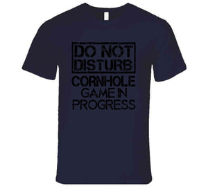 Cornhole Game In Progress Do Not Disturb Game Players Raglan T Shirt