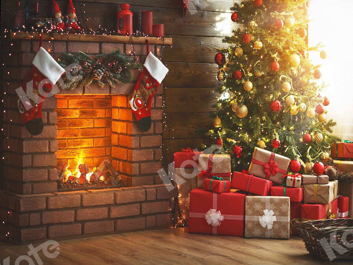 割引を購入 Kate クリスマスツリーギフト暖炉布写真撮影背景 Katebackdrop Jp