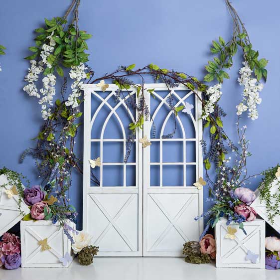 セールを購入する Kate春の青い花の装飾の背景 Katebackdrop Jp