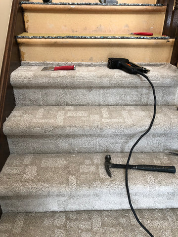 professional stair carpet installed 